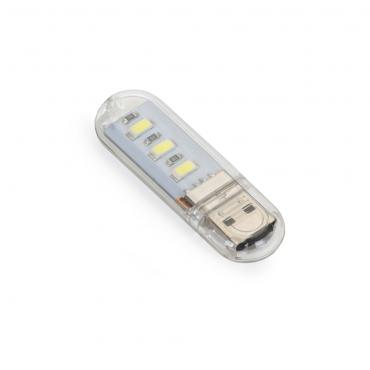 Luminária plástica USB com 3 Leds formato pen drive